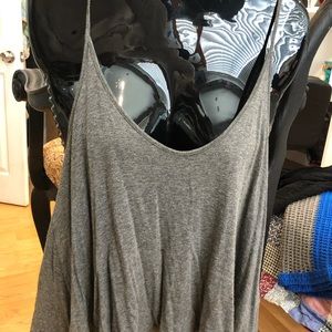 Gray flowy tank top